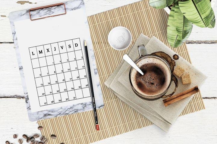 calendario meses del año en árabe marroquí